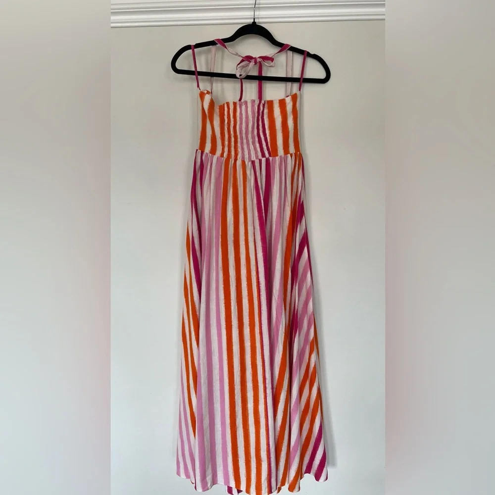 Emporio Sirenuse
Ikat stripes Johanna strapless lace-up midi dress - Picture 7 of 7